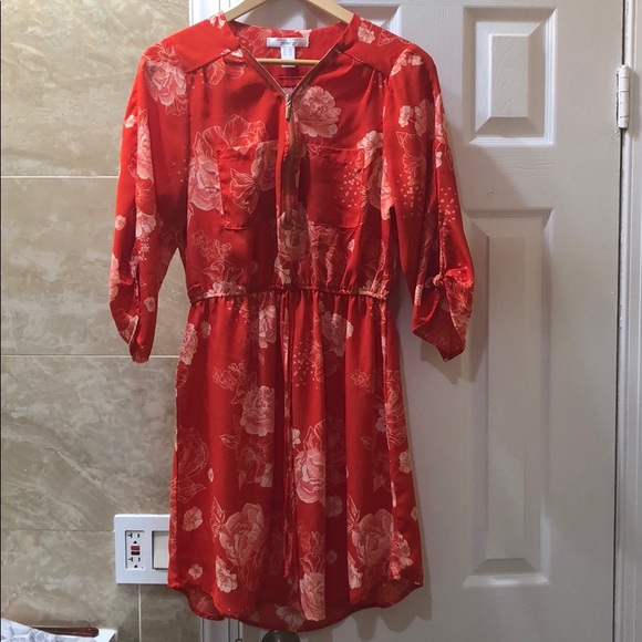 red floral pattern maxi dress - Picture 6 of 8